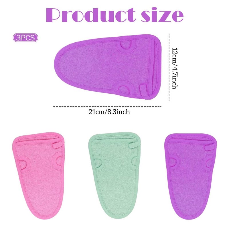 SYBL 3PCS Bathing Mittens Shower Soft Skin Care Face Body Wash Massage Spa Mitt for Adult and Kids(Color Random) - Image 2